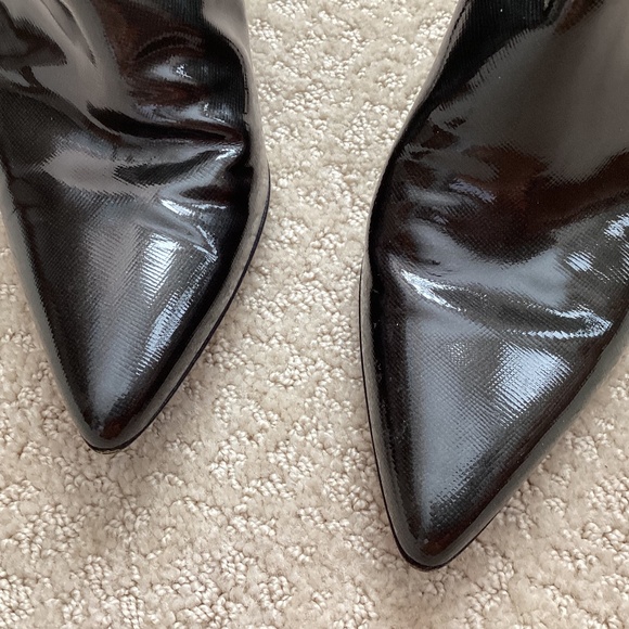 Aquatalia by Marvin, Made in Italy, Gray Patent Leather Booties Size 6.5 - Picture 3 of 3